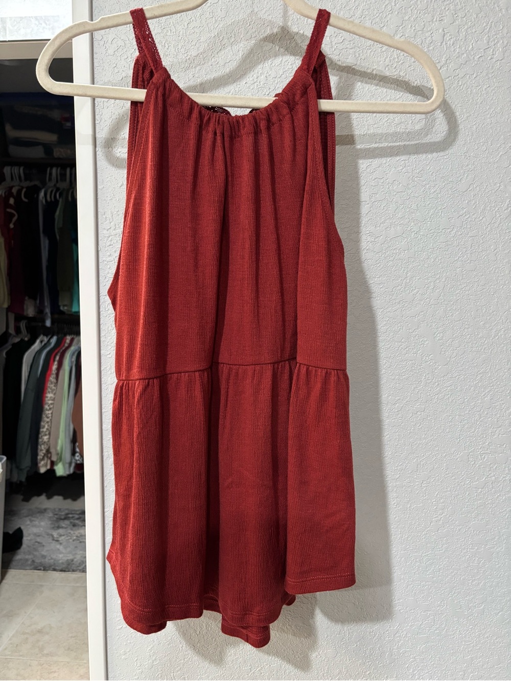 Maurices Fall Red Tiered Camisole Tank
